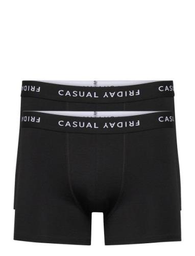 Cfnorh Logo 2-Pack Bamboo Trunks Boksershorts Black Casual Friday