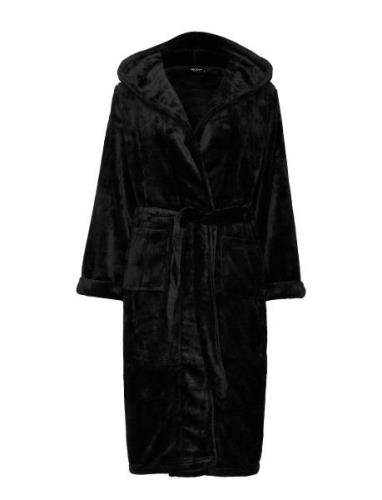 Decoy Long Robe W/Hood Morgenkåpe Black Decoy