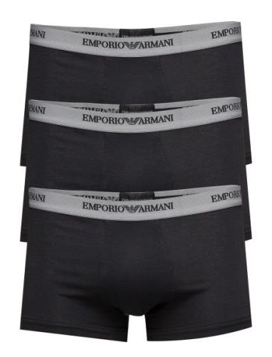 Mens Knit 3-Pack Trunks Boksershorts Black Emporio Armani