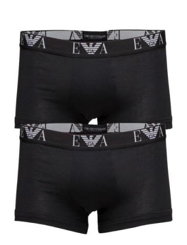 Mens Knit 2Pack Boxe Boksershorts Black Emporio Armani