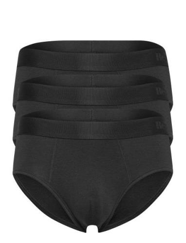 Brief 3-Pack Bamboo Fsc Underbukser Y-frontunderbukser Black Resteröds