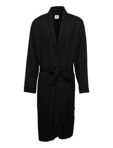 Jbs Of Dk Waffel Bathrobe Fsc Morgenkåpe Badekåpe Black JBS Of Denmark