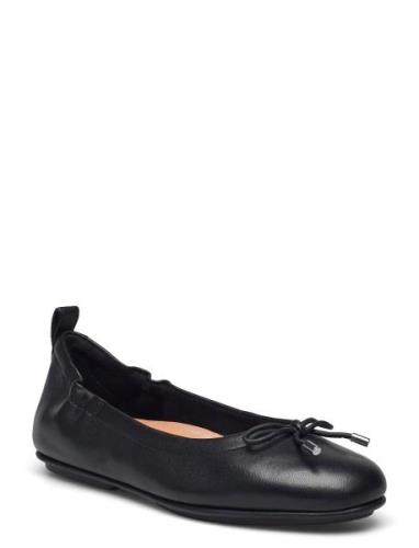 Allegro Bow Leather Ballerinas Ballerinasko Ballerinaer Black FitFlop