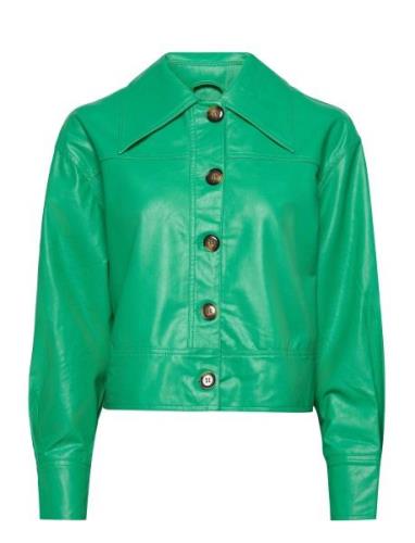 Josefina Jacket Skinnjakke Skinnjakke Green Gina Tricot