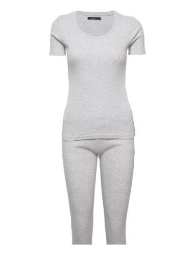 Decoy Rib Pj Set Pyjamas Grey Decoy