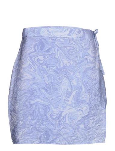 Enmallow Short Skirt Aop 6891 Kort Skjørt Blue Envii