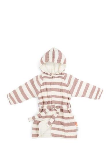 Bathrobe Gots Stripes Morgenkåpe Badekåpe Multi/patterned D By Deer