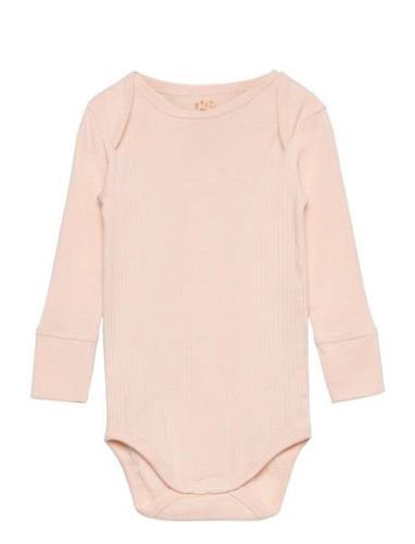 Rib Jersey Long Sleeve Body Bodies Long-sleeved Pink Copenhagen Colors