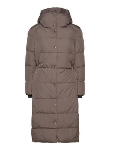 Savannah Long Puffer Coat Fôret Kåpe Brown Jofama