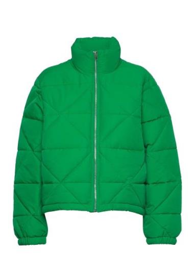 Elina Puffer Jacket Fôret Jakke Green Gina Tricot