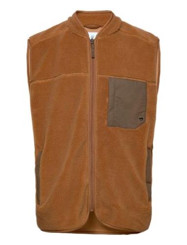 Kayson Teddy Vest Vest Brown Kronstadt