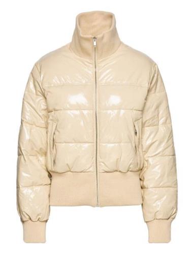 Tilly Pu Puffer Jacket Fôret Jakke Cream Gina Tricot