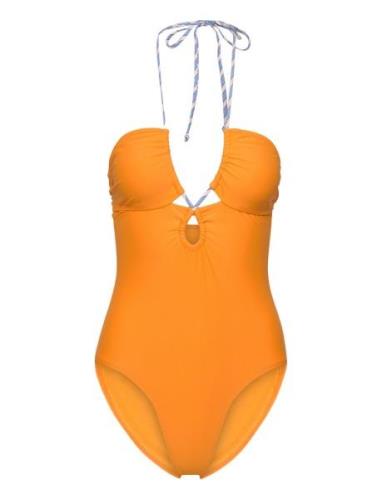 Solid Billa Swimsuit Badedrakt Badetøy Orange Becksöndergaard