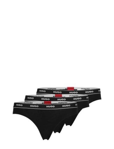 Triplet Thong Stripe Stringtruse Undertøy Black HUGO