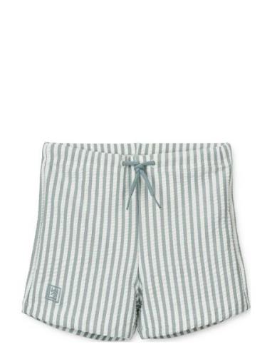 Otto Seersucker Swim Pants Badeshorts Blue Liewood