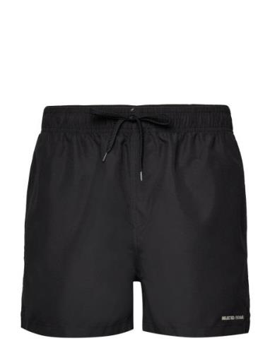 Slhdane Swimshorts W Badeshorts Black Selected Homme