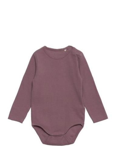 Body Ls Solid Bodies Long-sleeved Purple Fixoni