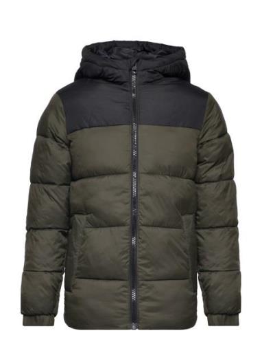 Jjetoby Puffer Hood Sn Jnr Fôret Jakke Khaki Green Jack & J S