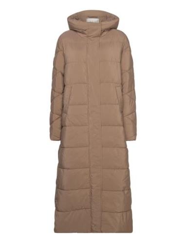 Yasliro Long Padded Coat Fôret Kåpe Beige YAS