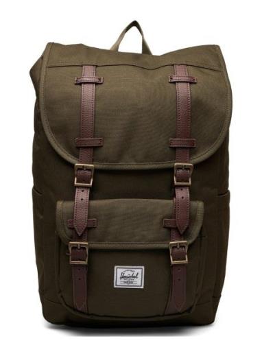 Herschel Little America Mid Backpack Ryggsekk Veske Khaki Green Hersch...