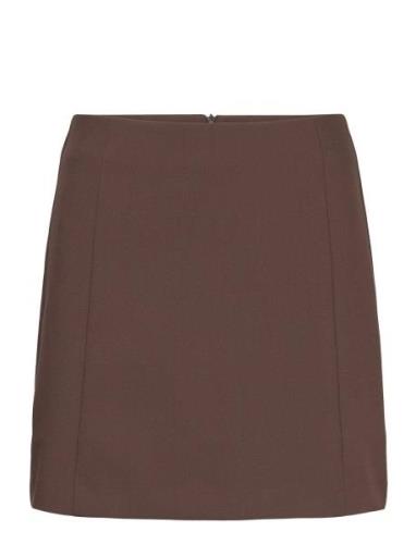 Slcorinne Short Skirt Kort Skjørt Brown Soaked In Luxury