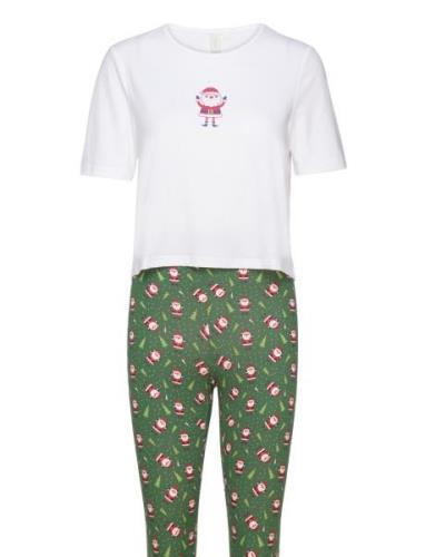 Onlliga X-Mas Nightwear Set Pyjamas White ONLY