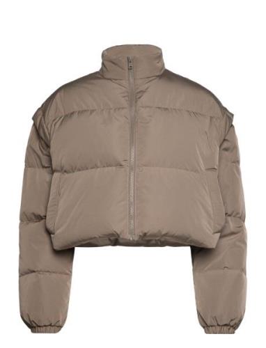 Detachable Down Puffer Jacket Fôret Jakke Beige Rosemunde