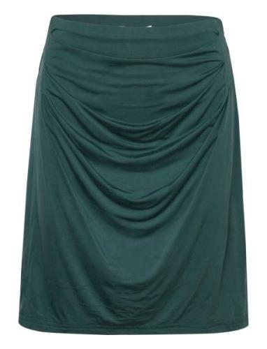 Cupro Skirt Kort Skjørt Green Rosemunde