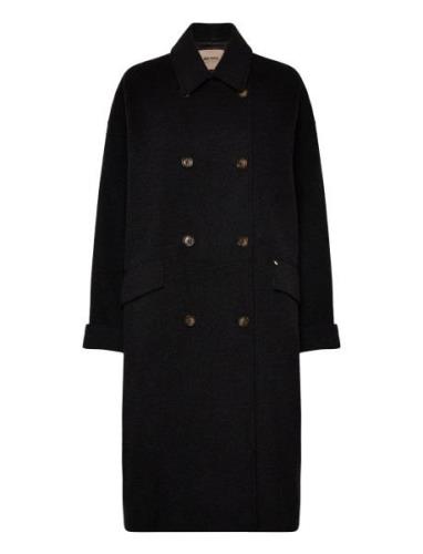 Mmvenice Wool Coat Outerwear Coats Winter Coats Black MOS MOSH