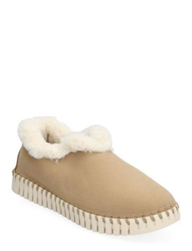 Flats Slippers Tøfler Beige Ilse Jacobsen