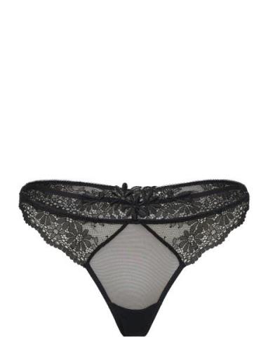 Secrete Lace Thong Stringtruse Undertøy Black Etam