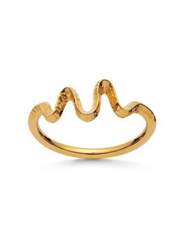 Sonar Ring Ring Smykker Gold Maanesten