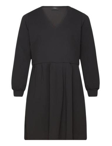 Vleslie, L/S, Abk Dress Kort Kjole Black Zizzi