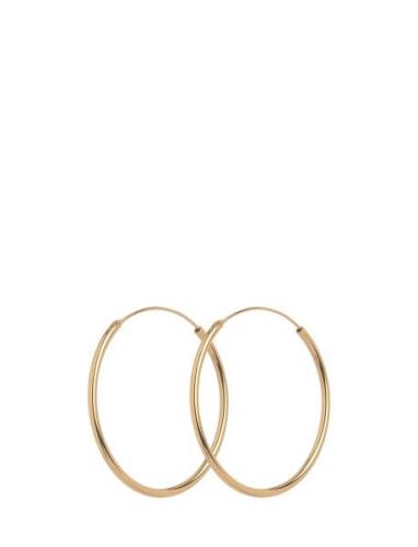 Plain Hoops Accessories Jewellery Earrings Hoops Gold Pernille Corydon