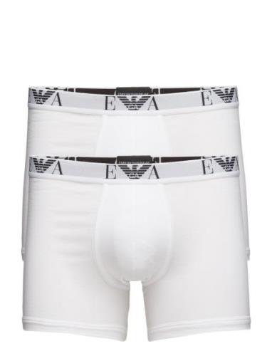 Mens Knit 2Pack Boxe Boksershorts White Emporio Armani