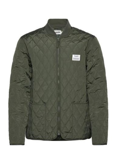 Quilted Zip Jacket Vattert Jakke Green Resteröds