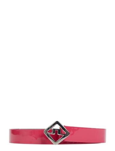 Diana High Shine Leather Belt Belte Pink J. Lindeberg