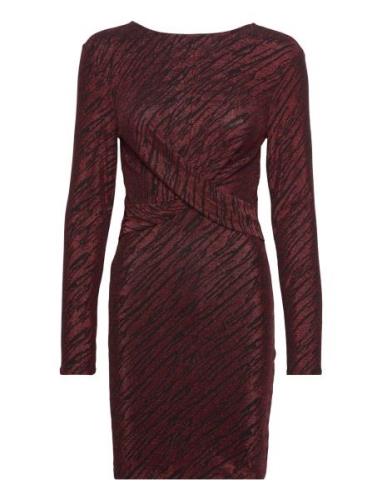 Onlglow L/S Glitter Twist Dress Box Jrs Kort Kjole Red ONLY