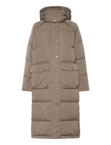 Down Puffer Coat Fôret Kåpe Brown Rosemunde