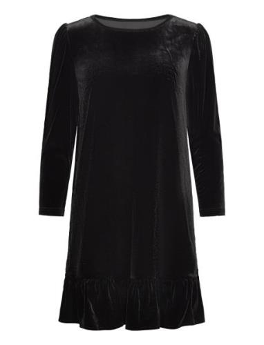 Emilie Velour Dress Kort Kjole Black Ella&il