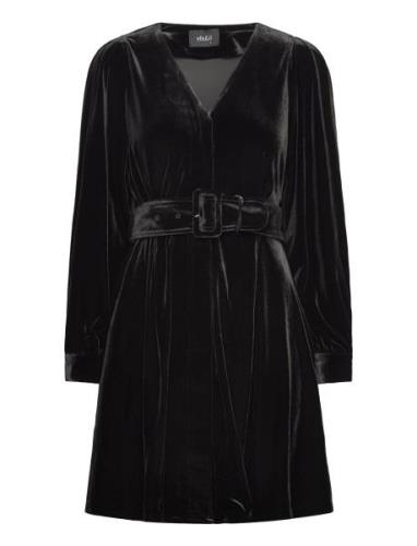 Hadley Velour Dress Kort Kjole Black Ella&il