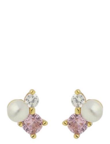 Alberte Accessories Jewellery Earrings Studs Pink Nuni Copenhagen