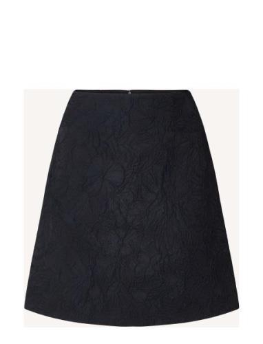 Mavis Jacquard Skirt Kort Skjørt Navy Lexington Clothing