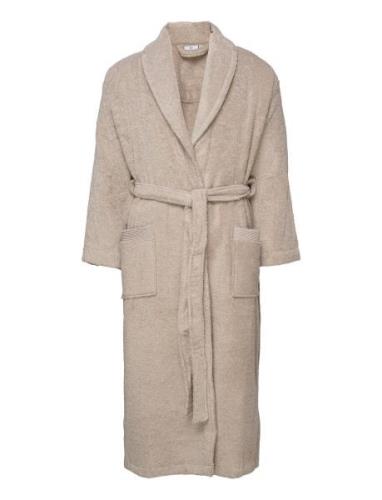 Fontana Bathrobe Organic Morgenkåpe Beige Mille Notti