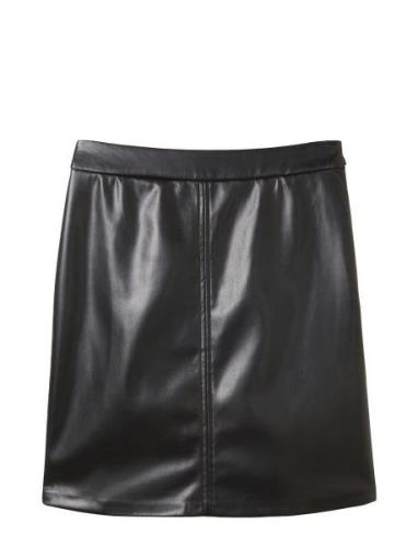 Skirt Fake Leather Kort Skjørt Black Tom Tailor