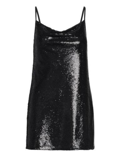 Haddi Sequin Dress Kort Kjole Black AllSaints