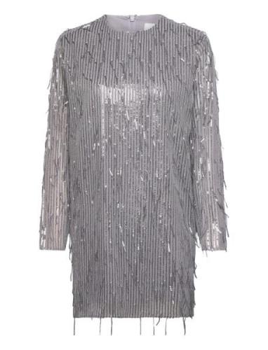 Madelin Sequin Dress Kort Kjole Silver Hosbjerg