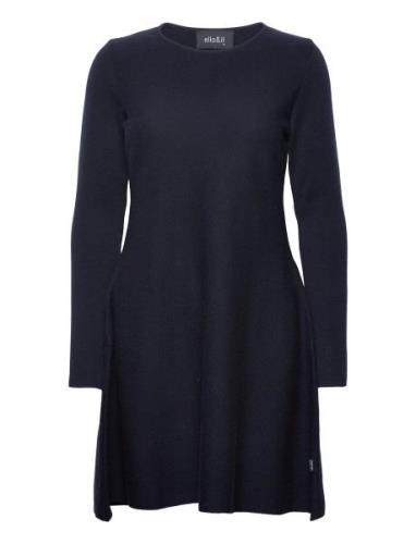 Cecilie Merino Dress Kort Kjole Navy Ella&il