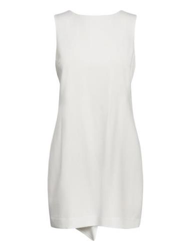 Yassally Sl Bow Dress - Ka Kort Kjole White YAS