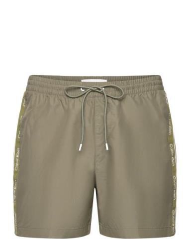 Medium Drawstring Badeshorts Khaki Green Calvin Klein